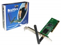 Pl Rede PCI Wireless BRAV 11BGNTX 54M - COD.:02
