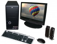 Micro Computador INTEL 2.8GHz Dual Core 2GB de Memória 500GB de HD, Monitor LCD 15"